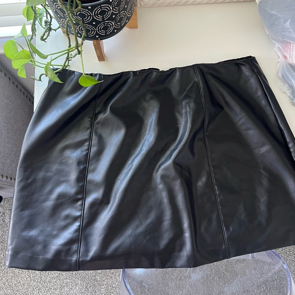 Abercrombie Vegan Leather Skort